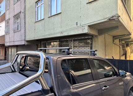 For Toyota Hilux Mk9 (2021-2025) Normal Roof Rack Cross Bars, Black