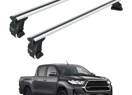 For Toyota Hilux 2015-2021 Roof Rack Cross Bars Normal Roof Alu Silver