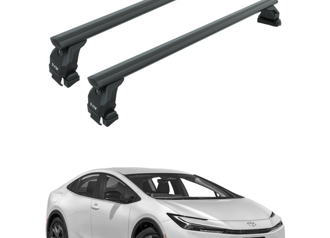 For Toyota Prius Roof Rack Cross Bars Normal Roof Alu 2023- Up Black