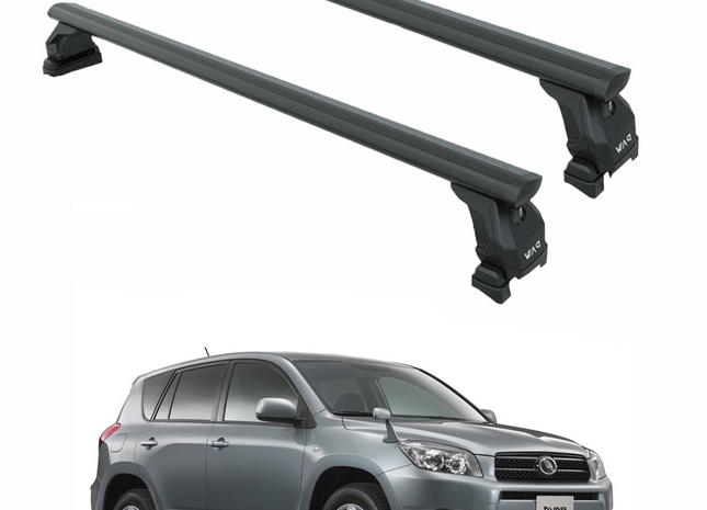 For Toyota Rav 4 2000-2006 Roof Rack Cross Bars Fix Point Black