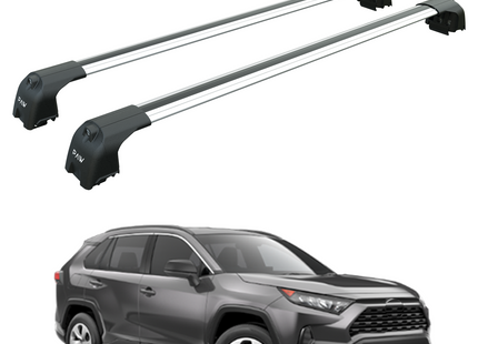 For Toyota Rav 4 2018-2025 Roof Rack Cross Bars Flush Rail Silver