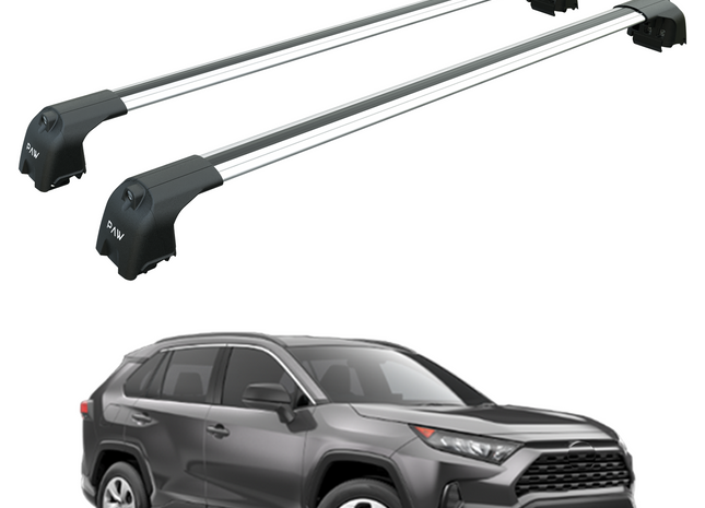 For Toyota Rav 4 2018-2025 Roof Rack Cross Bars Flush Rail Silver
