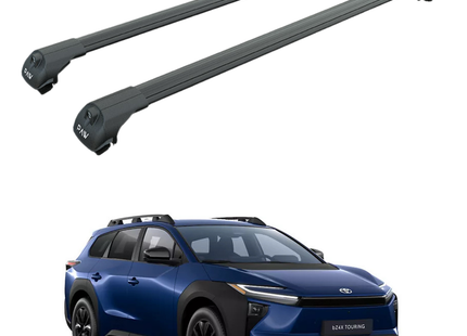 Toyota bZ4X Touring Roof Rack Cross Bars Raised Rail, Black