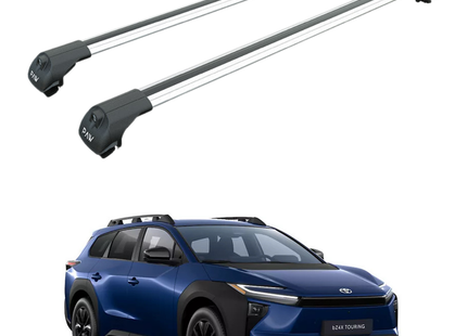 Toyota bZ4X Touring Roof Rack Cross Bars Raised Rail, Silver