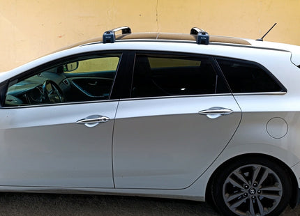 For Toyota Avensis T27 Roof Rack Cross Bars Fix Point Alu Silver 2009-2019