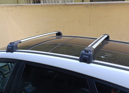 For Toyota Avensis T27 Roof Rack Cross Bars Fix Point Alu Black 2009-2019