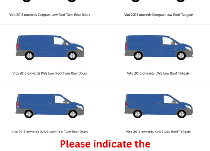 For Mercedes Vito 2015-Up Roof Side Rails Ultimate Style Alu Black