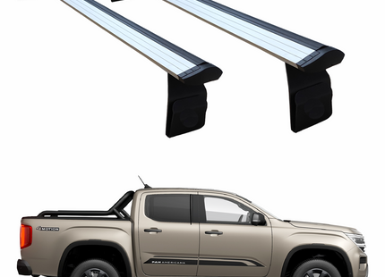 For Volkswagen Amarok MK3 2020-2025 Bed Rack Cross Bars Silver