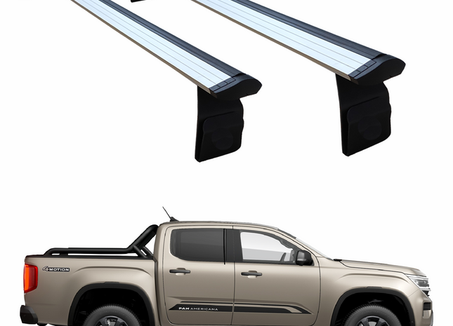 For Volkswagen Amarok MK3 2020-2025 Bed Rack Cross Bars Silver