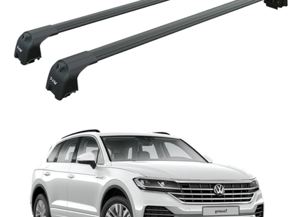 For Volkswagen Touareg 2023-2026 Roof Rack Cross Bar Flush Rail, Black