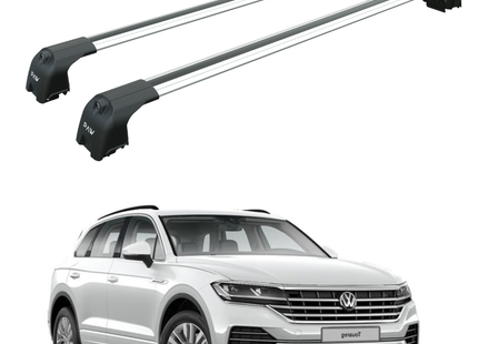 For Volkswagen Touareg 2023-2026 Roof Rack Cross Bar Flush Rail, Silver