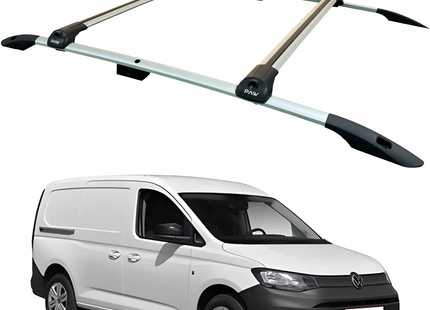 For Volkswagen Caddy V Maxi 2020-2025 Roof Rails and Roof Rack Cross Bars Plus Silver