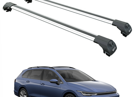 For Volkswagen Golf Alltrack 2020-2025 Roof Rack Cross Bar Raised Rail Silver