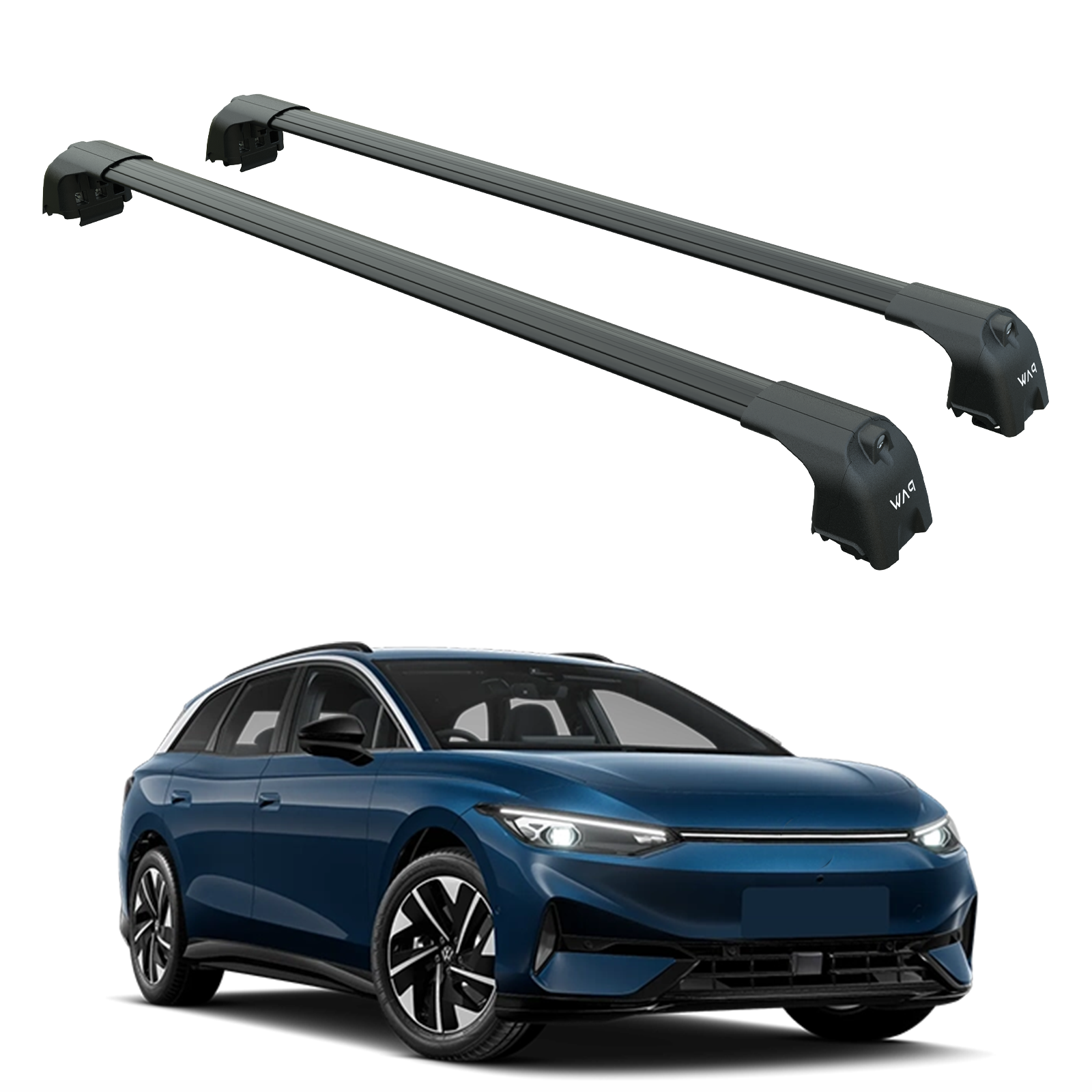 For Volkswagen ID.7 Tourer Roof Rack Cross Bar Flush Rail Black
