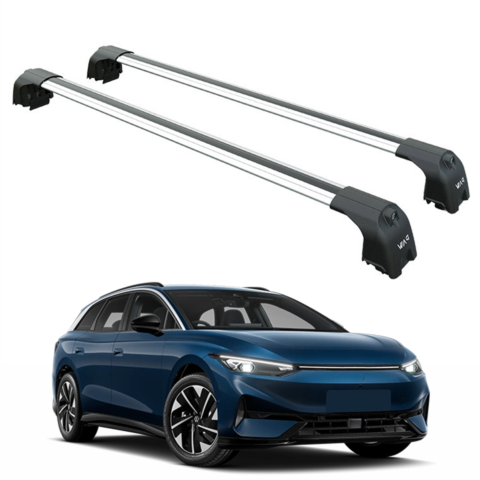 For Volkswagen ID.7 Tourer Roof Rack Cross Bar Flush Rail Silver
