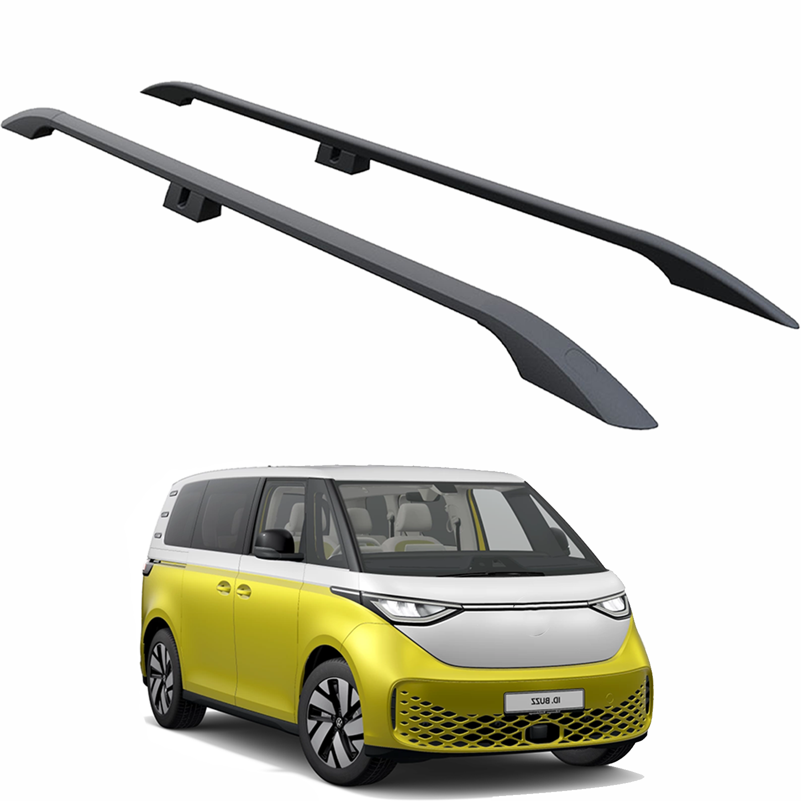For Volkswagen ID. Buzz Roof Side Rails Ultimate Style Alu Black