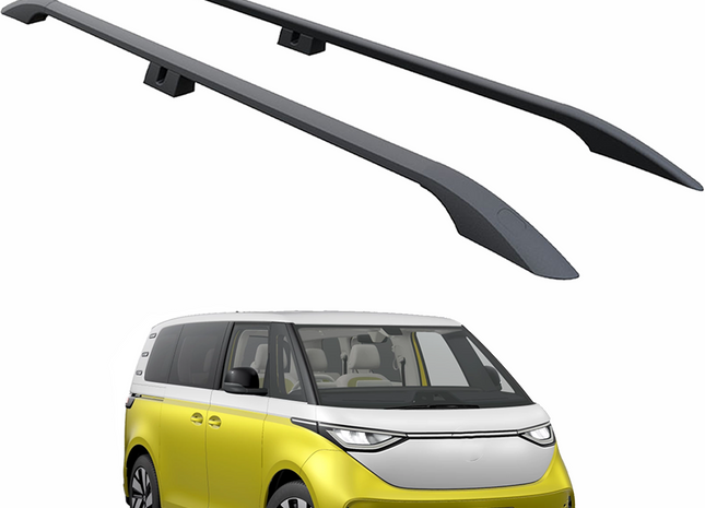 For Volkswagen ID. Buzz Roof Side Rails Ultimate Style, Black