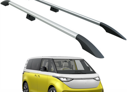 For Volkswagen ID. Buzz SWB L1 Roof Side Rails Ultimate Style Alu Silver