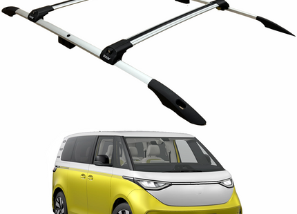 For Volkswagen ID. Buzz SWB L1 Roof Side Rails and Roof Rack Cross Bars Silver