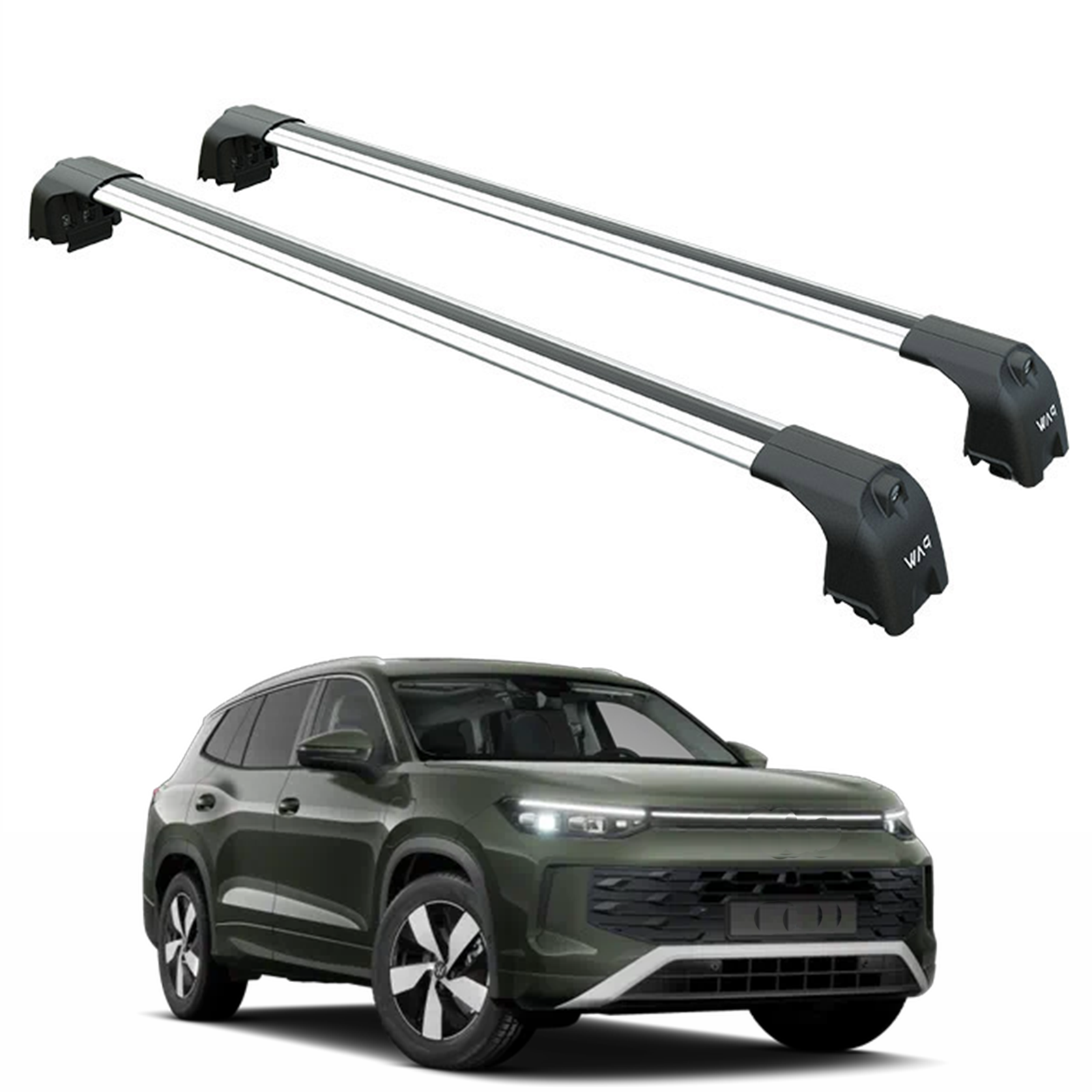 For Volkswagen Tayron Roof Rack Cross bars to For Flush Roof Rails Silver