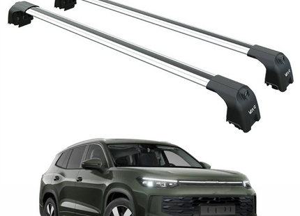 For Volkswagen Tayron Roof Rack Cross bars to For Flush Roof Rails Silver