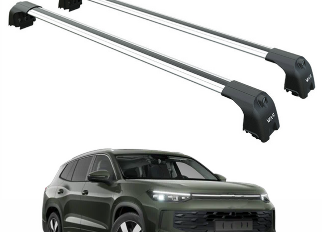 For Volkswagen Tayron Roof Rack Cross bars to For Flush Roof Rails Silver