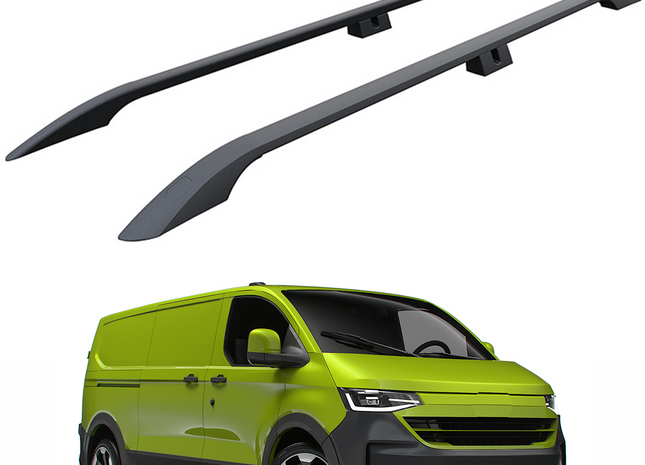 Volkswagen Transporter T7 SWB (2025-2026) Roof Side Rails – Plus Model, Aluminum Black