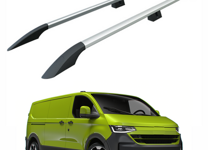 For Volkswagen Transporter T7 LWB (2025-2026) Roof Side Rails – Plus Model, Aluminum Silver