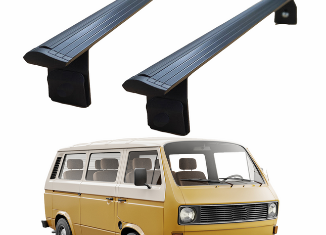 For Volkswagen Transporter T3 1980-1990 Roof Rack Cross Bars Rain Gutters Black