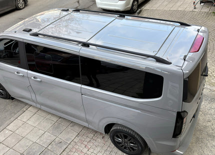 For Volkswagen Transporter T7 LWB (2024-2025) Roof Side Rails & Roof Rack Cross Bar Set – Black