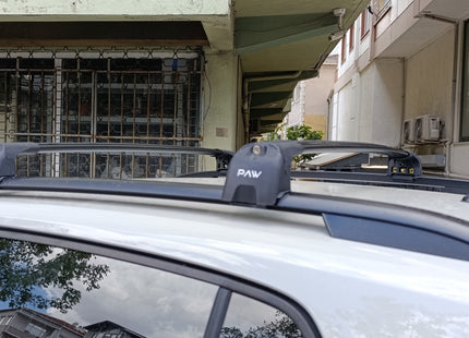 For Volkswagen T Cross Roof Rack System, Aluminium Cross Bar, Raised Rail, Black