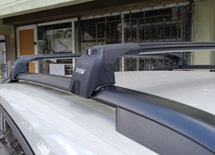 For Volkswagen Golf Alltrack 2014-2020 Roof Rack Cross Bar Raised Rail Black Pro 2