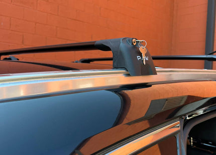 Compatible with Mazda CX 9 TC Roof Rack Cross Bars Flush Rail Alu Silver 2016-Up