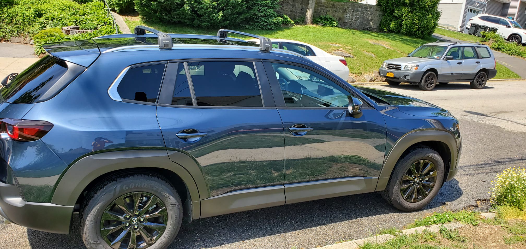 For Mazda CX 50 2021-Up Roof Rack Cross Bars Flush Rail Alu Silver