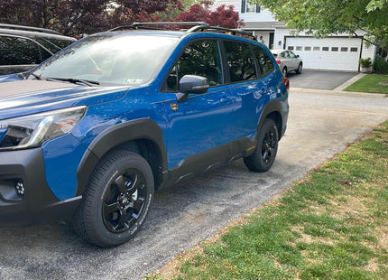 For Subaru Forester Wilderness 2022-Up Roof Rack Cross Bars Metal Bracket Raised Rail Alu Silver