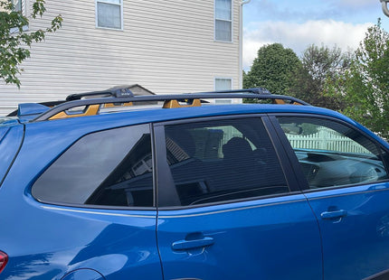 For Subaru Forester Wilderness 2022-Up Roof Rack Cross Bars Metal Bracket Raised Rail Alu Silver