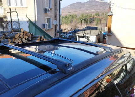 For Subaru Outback Roof Rack Cross Bars Flush Rail Alu Black 2009-14