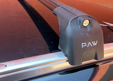 Compatible with Mazda CX 9 TC Roof Rack Cross Bars Flush Rail Alu Silver 2016-Up