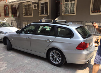 For Bmw 3 Touring F31 2012-2019 Roof Rack Cross Bars Flush Rail Black