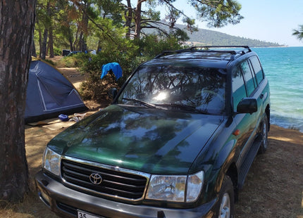 For Toyota Land Cruiser J100 Roof Rack Cross Bars Raised Rail Silver 1998-2007