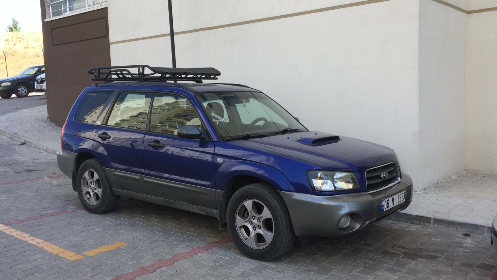 For Subaru Forester SG 2003-07 Roof Rack Cross Bars Metal Bracket Flush Rail Alu Black