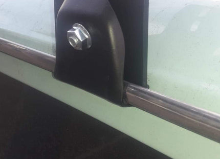 For GMC Savana 2000-2021 Roof Rack Cross Bars Metal Bracket Rain Gutters Alu Black