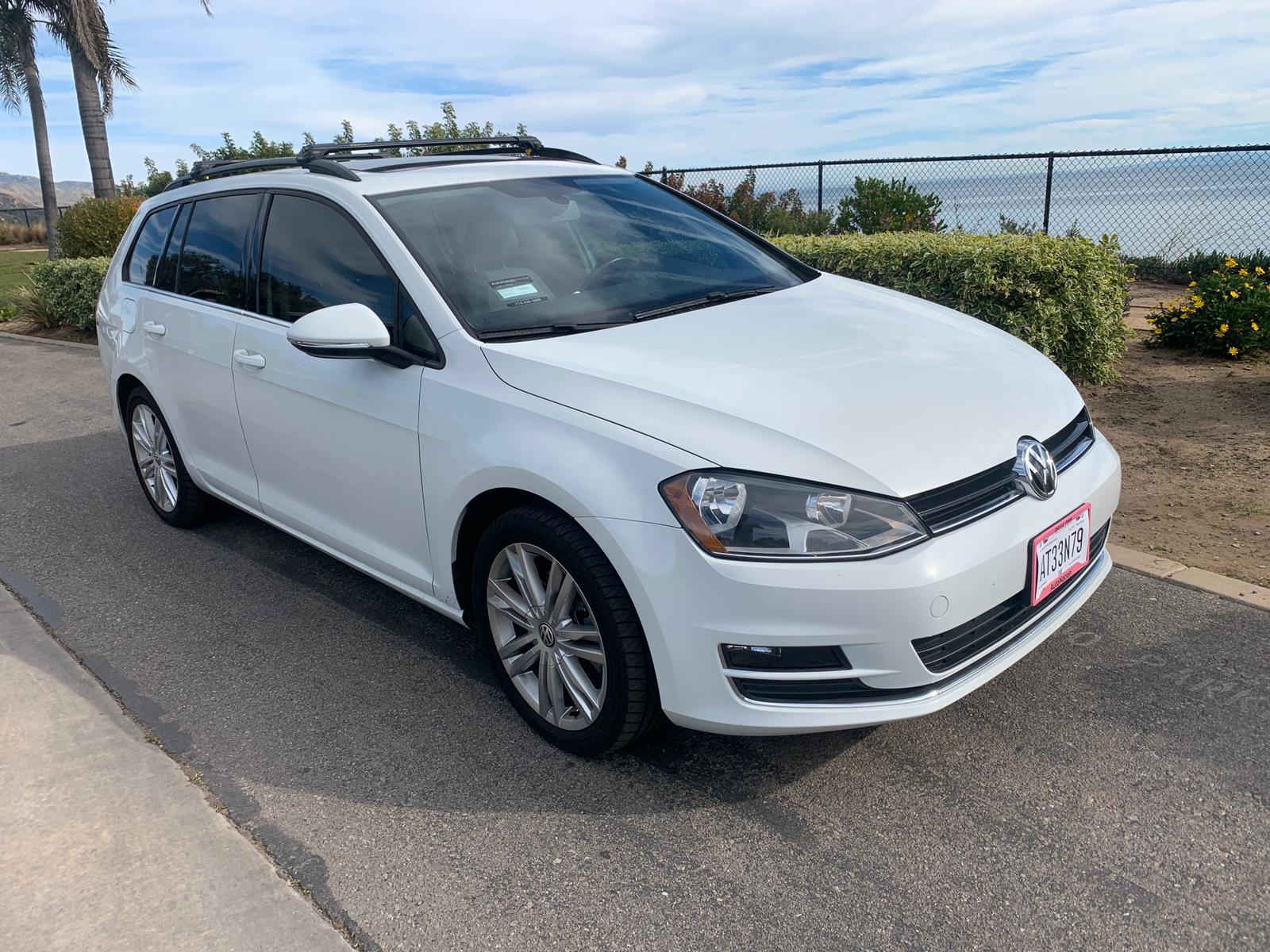 For Volkswagen Golf Alltrack (MK7) 2014-20 Roof Rack Cross Bar Raised Rail Alu Silver