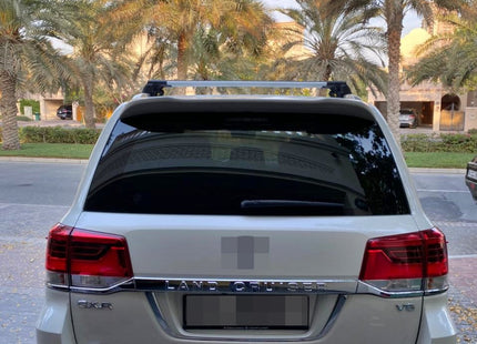 For Toyota Land Cruiser 2010- Up Roof Rack Cross Bar Metal Bracket Flush Rail Alu Black