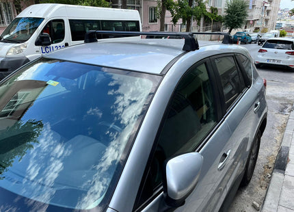 For Mazda CX 5 KE 2011-2017 Roof Rack Cross Bars Fix Point Alu Silver