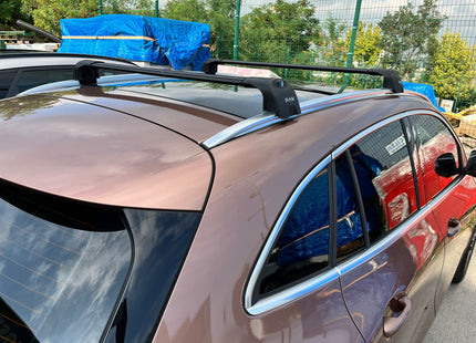 For Mercedes GLA (H247) 2020-Up Roof Rack Cross Bars Flush Rail Alu Black