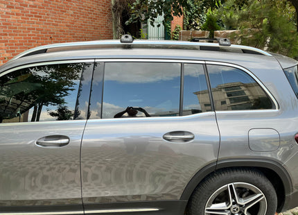For Mercedes GLB (X247) 2019-Up Roof Rack Cross Bars Raised Rail Alu Silver