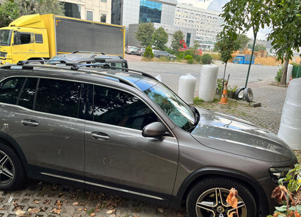 For Mercedes GLB X247 2019-Up Roof Rack Cross Bars Raised Rail Alu Black