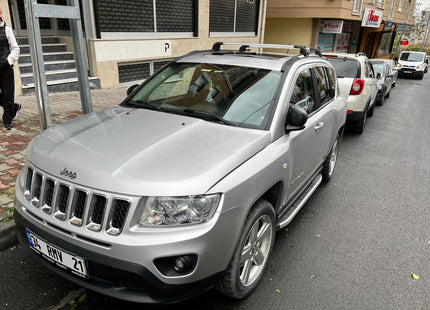 For Jeep Compass 2011-17 Roof Rack Cross Bars Flush Rail Alu Silver