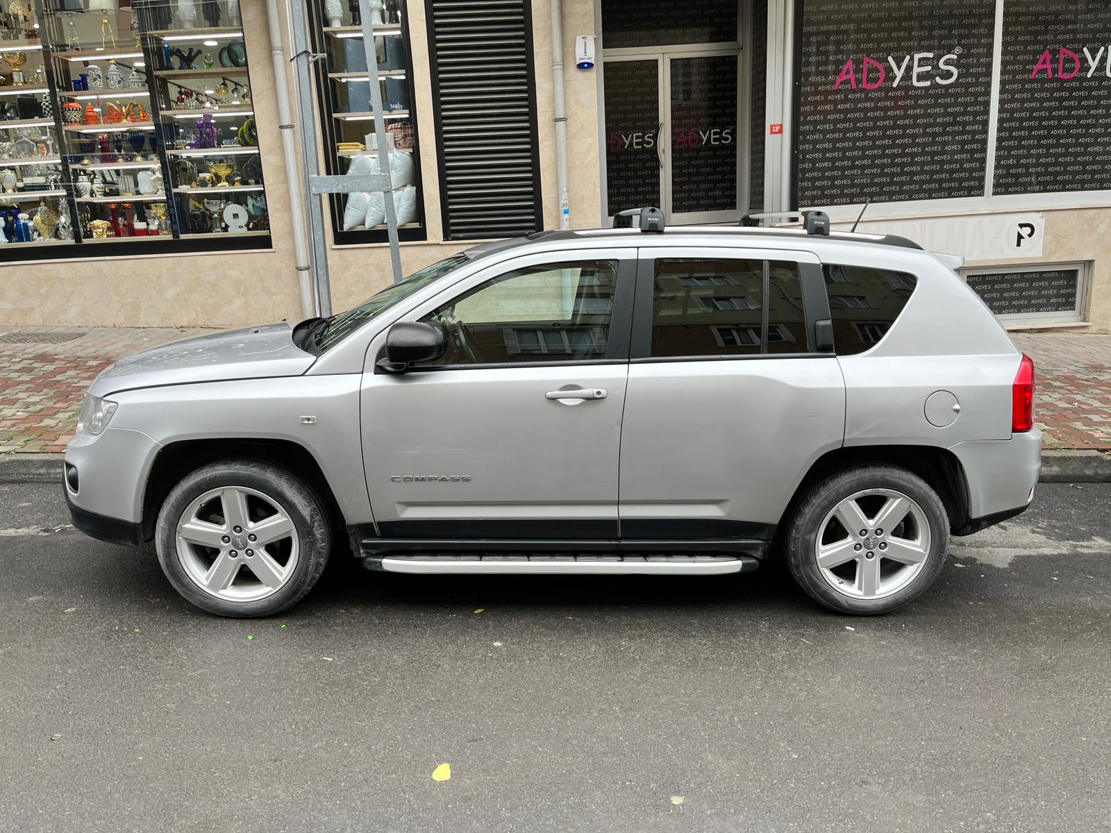 For Jeep Compass 2011-17 Roof Rack Cross Bars Flush Rail Alu Silver